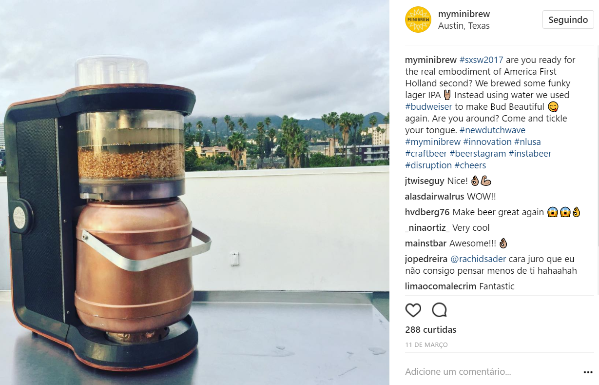Mini Brew: para fazer breja em casa, com controle do processo via app do celular: 999 euros, um clique, 5l de breja em 3 horas