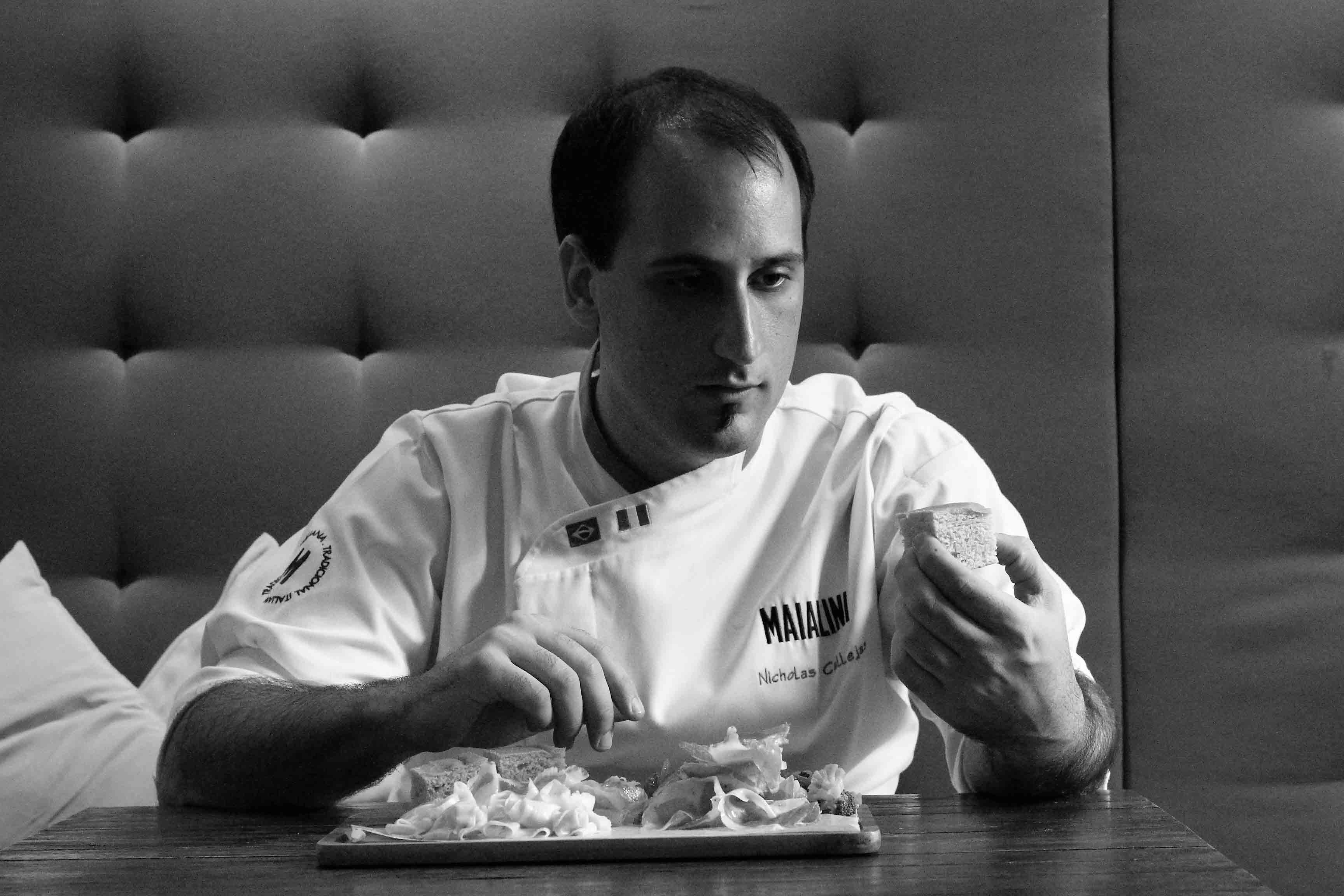 Nicholas Callejas, do Maialini: especializado na Itália, em salumeria, ele descobriu os embutidos artesanais da salumeria brasileira Monte Bello Nicholas Callejas, do Maialini: especializado na Itália, em salumeria, ele descobriu os embutidos artesanais da salumeria brasileira Monte Bello